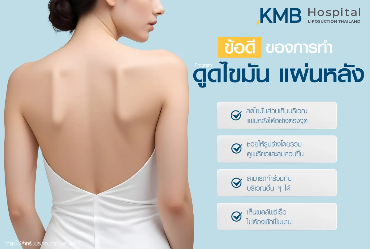 ข้อดีของการทำ ดูดไขมันแผ่นหลัง - kmb hospital
