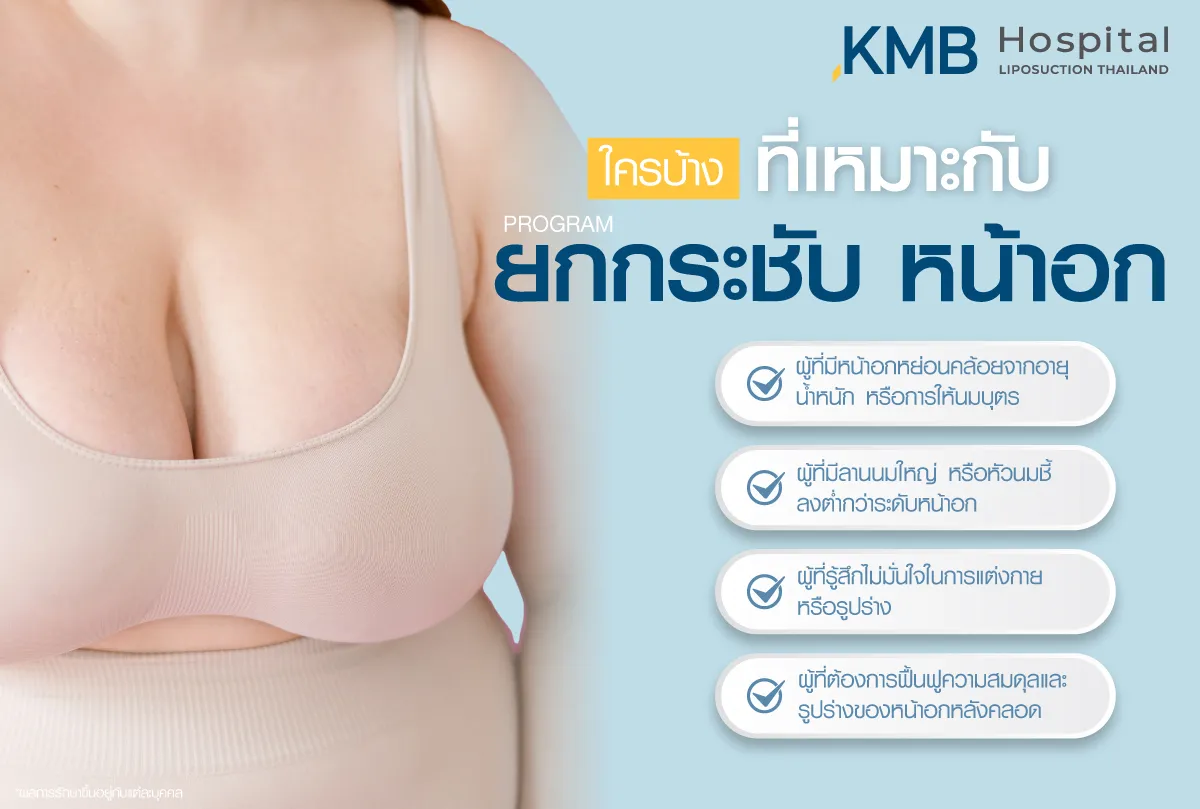 ใครที่เหมาะกับยกกระชับหน้าอก - kmb hospital - หมอลูกหนู