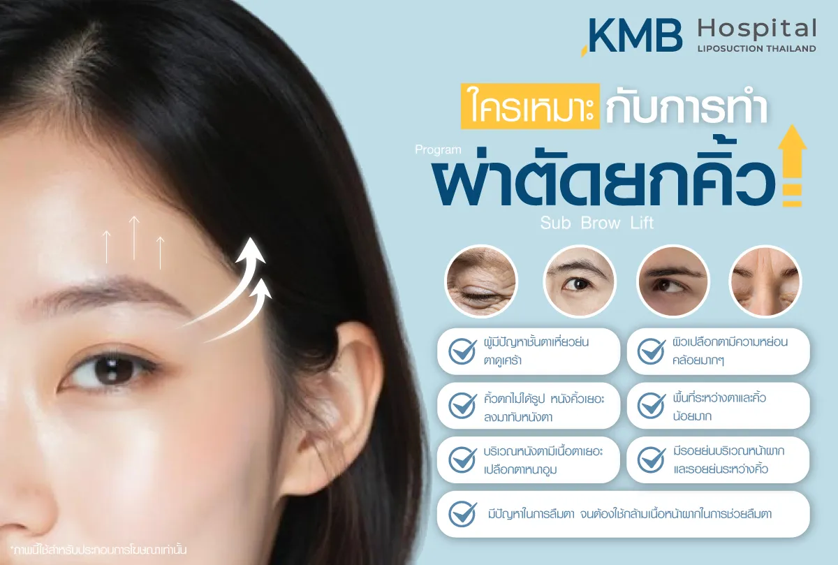 ใครเหมาะ กับการทำผ่าตัดยกคิ้ว - kmb hospital