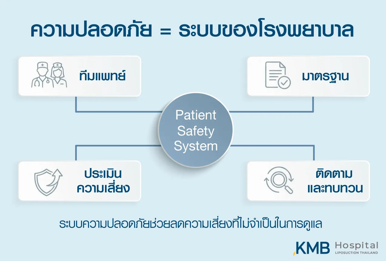 Overview infographic of hospital patient safety system