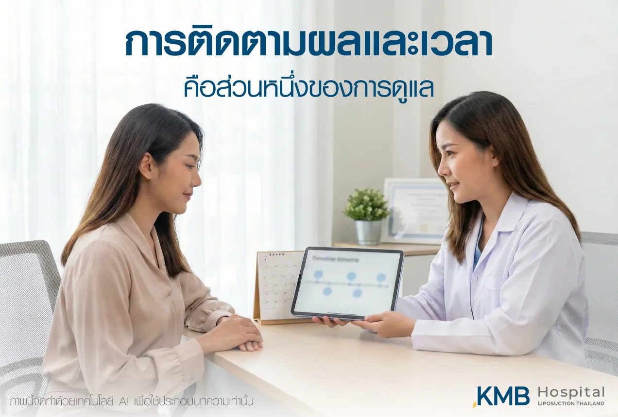 แพทย์อธิบายแผนการติดตามผลตามระยะเวลาแก่ผู้รับบริการ เพื่อสนับสนุนการฟื้นตัว ประเมินความเปลี่ยนแปลง และวางแผนการดูแลอย่างเหมาะสมหลังการรักษา