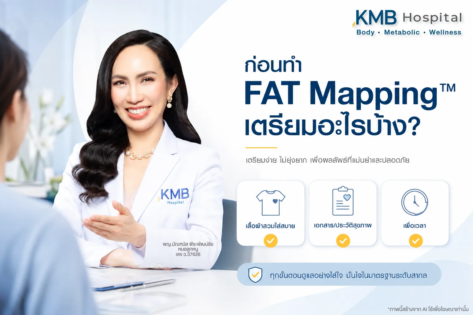 การเตรียมตัวก่อนเข้ารับการประเมิน FAT Mapping ก่อนดูดไขมัน