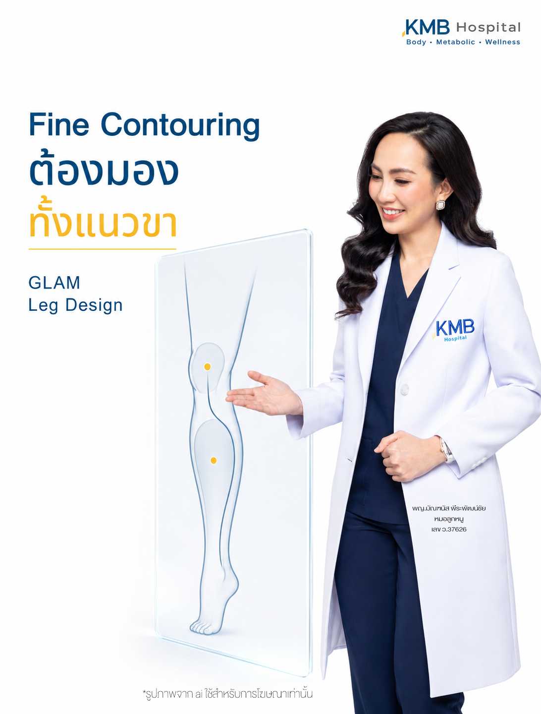 หมอลูกหนูอธิบายความต่อเนื่องของหัวเข่าและน่องในการออกแบบรูปร่างแบบ GLAM