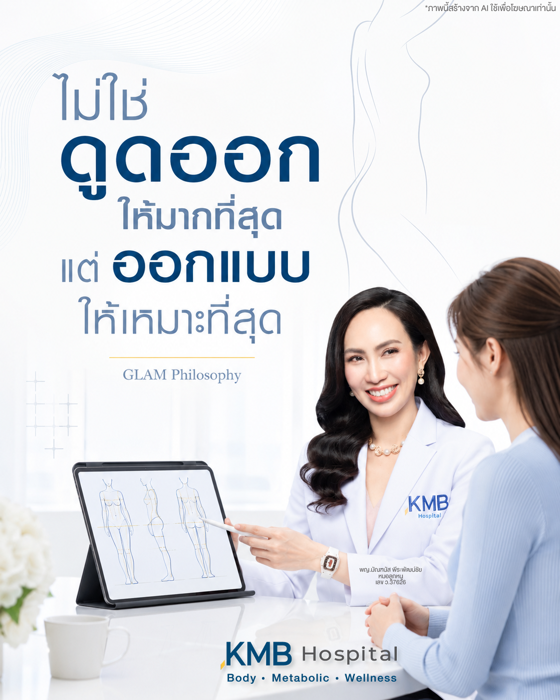 หมอลูกหนูอธิบายว่าการออกแบบรูปร่างสำคัญกว่าการดูดไขมันออกให้มากที่สุด