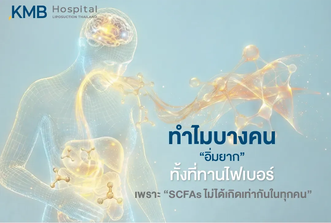 อินโฟกราฟิกอธิบายว่าทำไมบางคนยังอิ่มยากแม้รับประทานไฟเบอร์ เพราะการสร้างและการตอบสนองต่อ SCFAs แตกต่างกันในแต่ละบุคคล