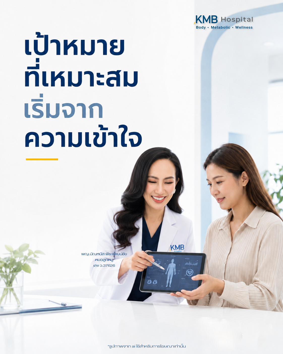 แพทย์และผู้รับบริการกำหนดเป้าหมายการรักษาร่วมกันจากข้อมูล FAT Mapping™