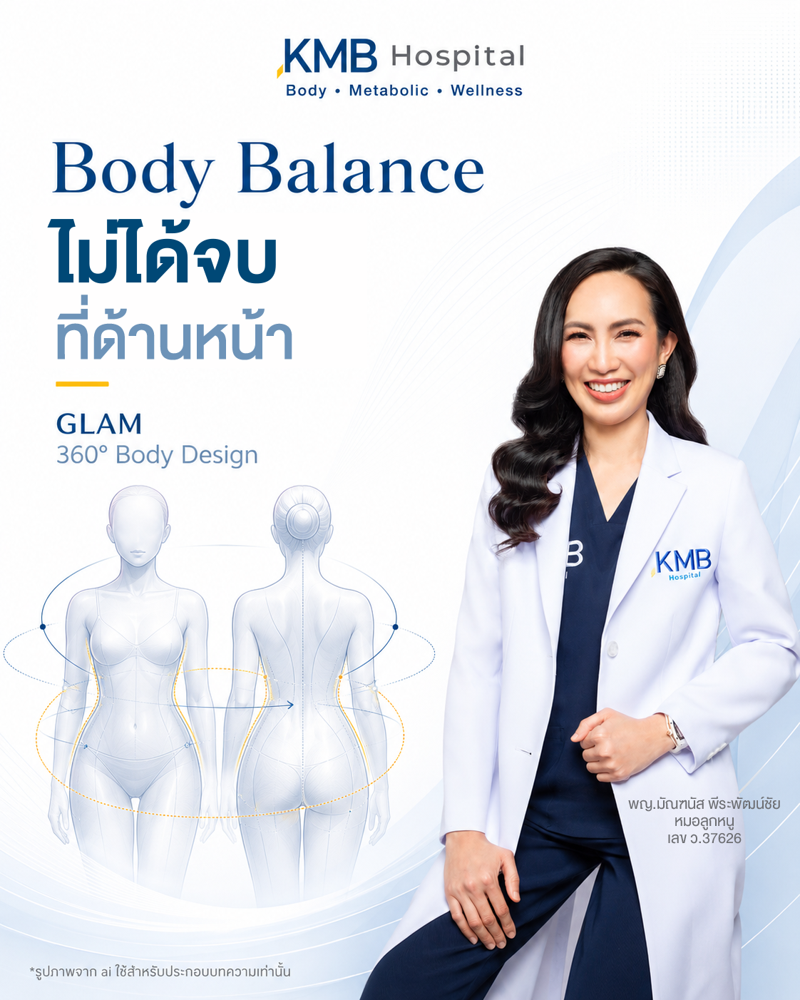 หมอลูกหนูอธิบายการเชื่อมต่อของปีกเอวและแผ่นหลังในการออกแบบรูปร่างแบบ GLAM