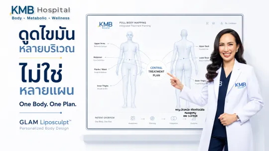 หมอลูกหนูวางแผนการดูดไขมันหลายบริเวณแบบ GLAM Liposculpt™ จากข้อมูลร่างกายโดยรวม