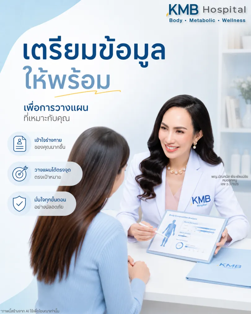 แพทย์พูดคุยกับผู้เข้ารับการรักษาเพื่อเตรียมข้อมูลก่อนทำ FAT Mapping